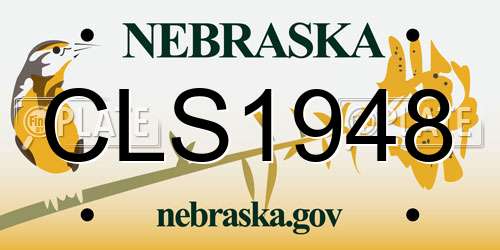 CLS1948 Nebraska License Plate
