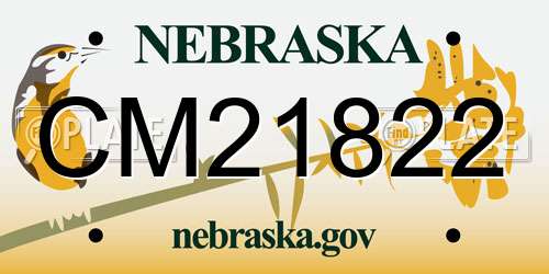 CM21822 Nebraska License Plate