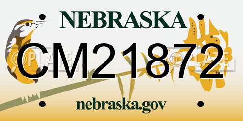 CM21872 Nebraska License Plate