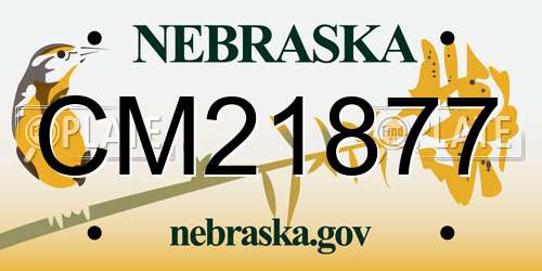 CM21877 Nebraska License Plate
