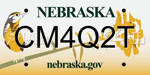 CM4Q2T Nebraska License Plate