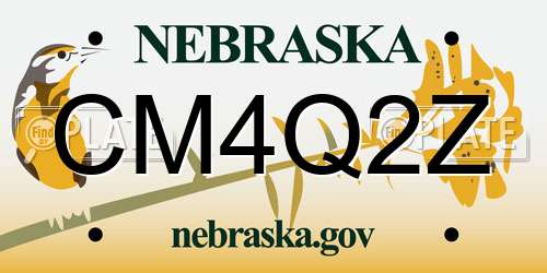 CM4Q2Z Nebraska License Plate
