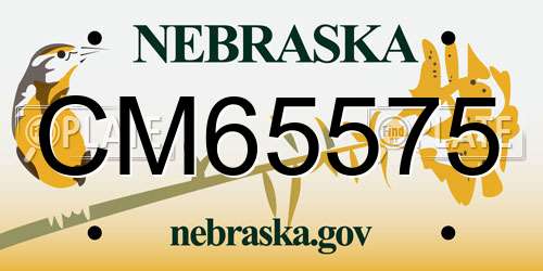 CM65575 Nebraska License Plate