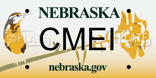 CMEI Nebraska License Plate