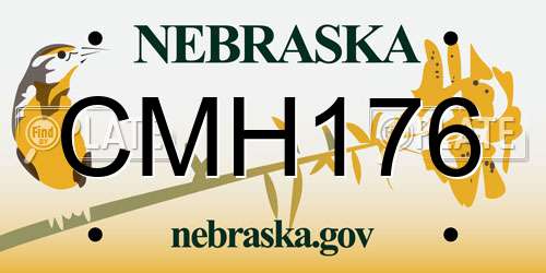 CMH176 Nebraska License Plate
