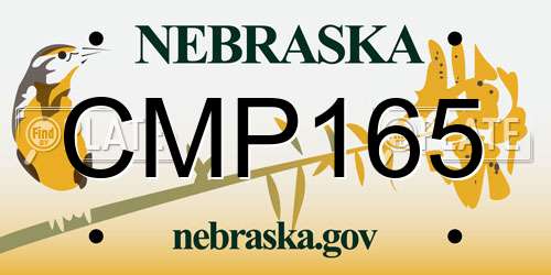 CMP165 Nebraska License Plate