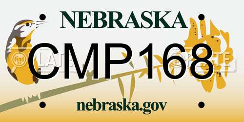 CMP168 Nebraska License Plate