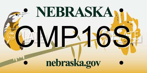 CMP16S Nebraska License Plate