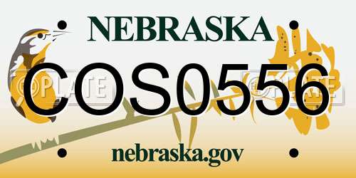 COS0556 Nebraska License Plate