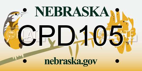 CPD105 Nebraska License Plate