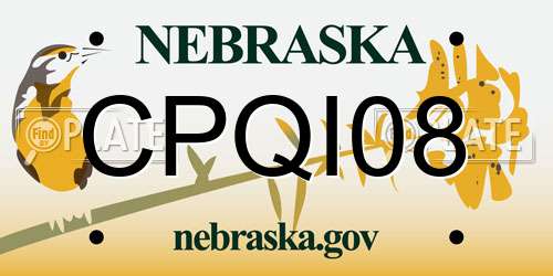 CPQI08 Nebraska License Plate