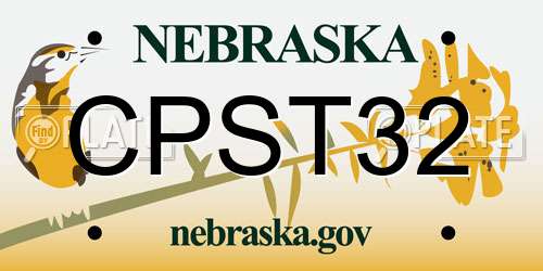CPST32 Nebraska License Plate
