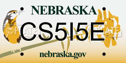 CS5I5E Nebraska License Plate
