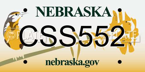 CSS552 Nebraska License Plate