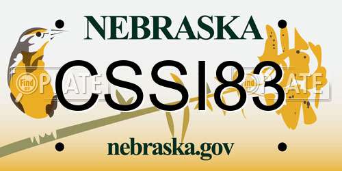 CSSI83 Nebraska License Plate