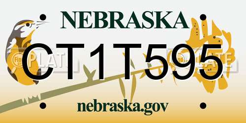 CT1T595 Nebraska License Plate