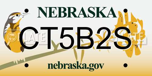 CT5B2S Nebraska License Plate