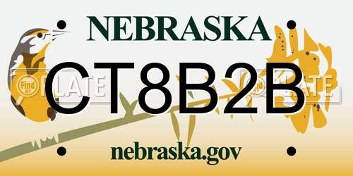 CT8B2B Nebraska License Plate