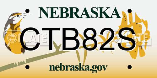 CTB82S Nebraska License Plate