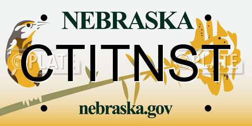 CTITNST Nebraska License Plate