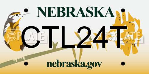 CTL24T Nebraska License Plate