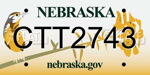 CTT2743 Nebraska License Plate