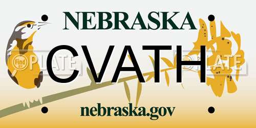 CVATH Nebraska License Plate