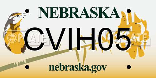 CVIH05 Nebraska License Plate