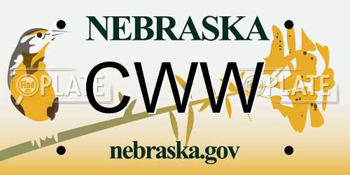 CWW Nebraska License Plate