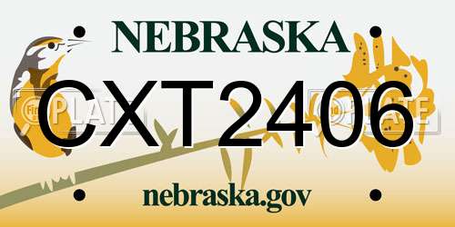 CXT2406 Nebraska License Plate