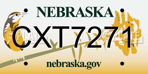 CXT7271 Nebraska License Plate