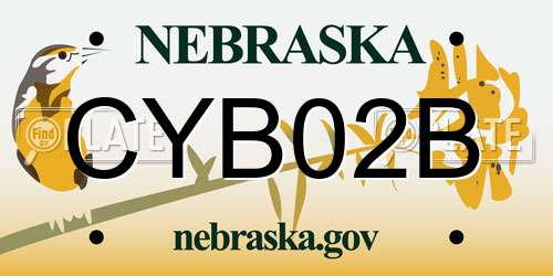 CYB02B Nebraska License Plate