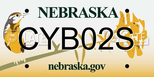 CYB02S Nebraska License Plate