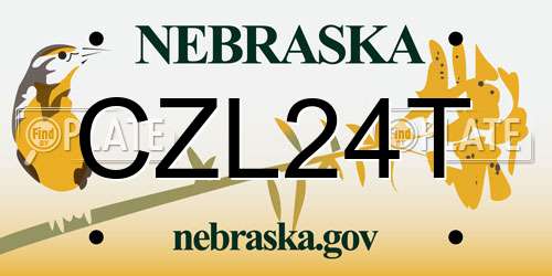 CZL24T Nebraska License Plate