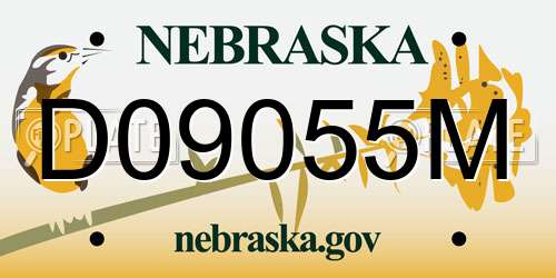 D09055M Nebraska License Plate