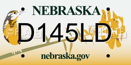D145LD Nebraska License Plate
