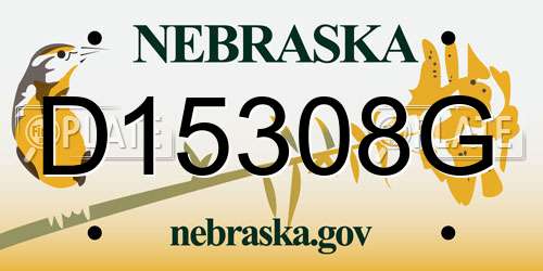 D15308G Nebraska License Plate