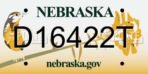 D16422T Nebraska License Plate
