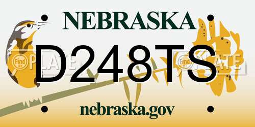 D248TS Nebraska License Plate