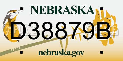 D38879B Nebraska License Plate