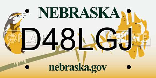 D48LGJ Nebraska License Plate
