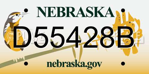 D55428B Nebraska License Plate