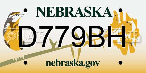 D779BH Nebraska License Plate