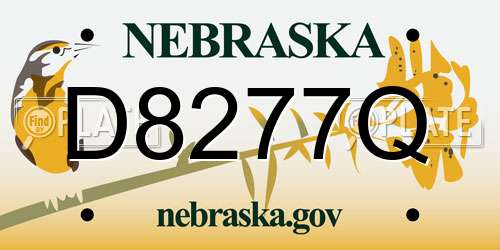 D8277Q Nebraska License Plate