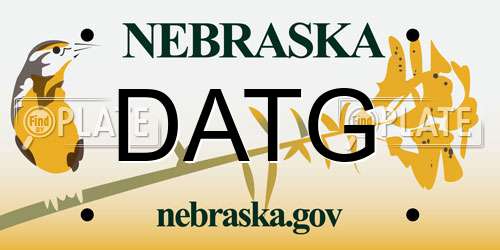 DATG Nebraska License Plate