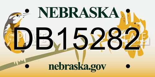 DB15282 Nebraska License Plate