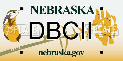 DBCII Nebraska License Plate
