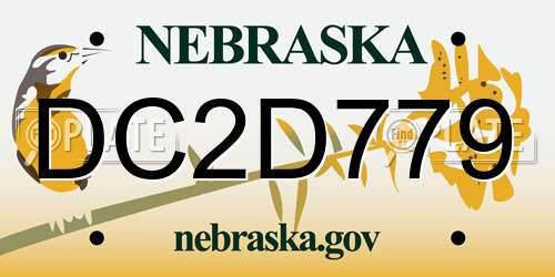 DC2D779 Nebraska License Plate