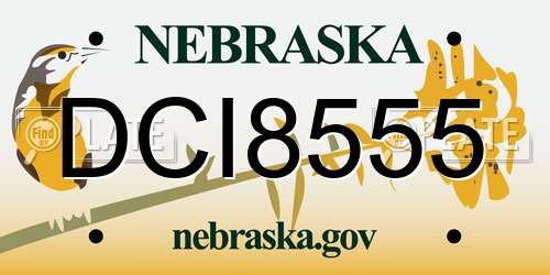 DCI8555 Nebraska License Plate