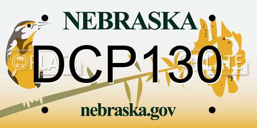 DCP130 Nebraska License Plate